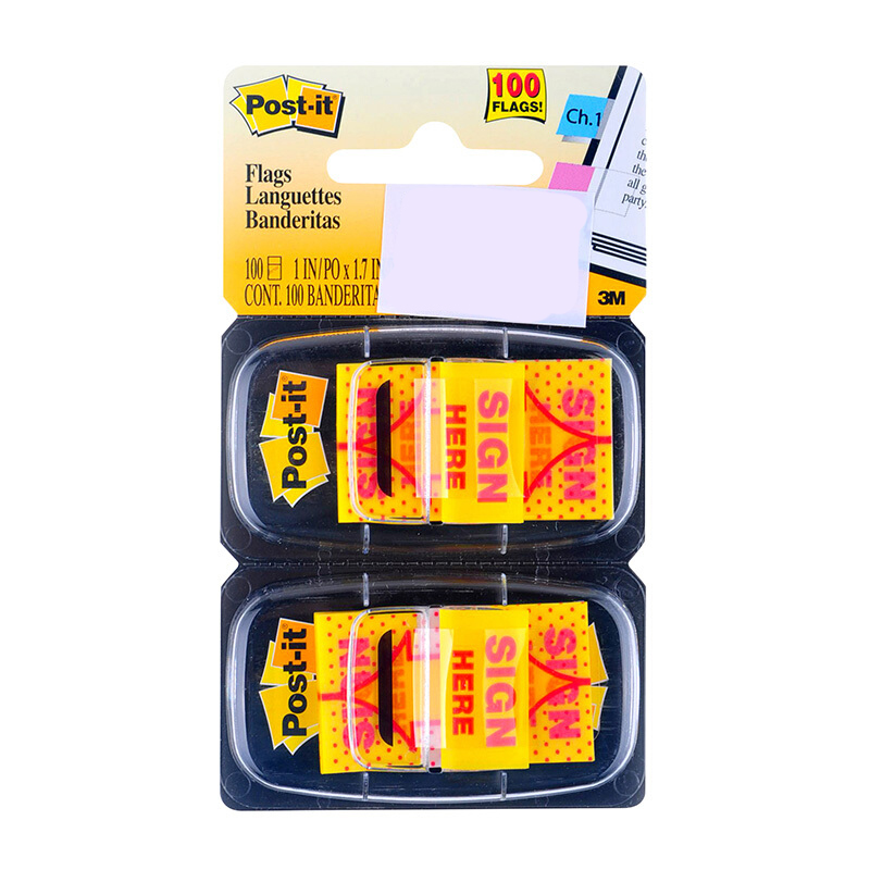 3M（Post-it） 680-SH2 指示標(biāo)簽/簽名標(biāo)簽/箭頭提示標(biāo)簽 25.4*43.2mm 100張/卡_http://m.gzyiqian.cn/img/images/C201902/1551166120600.jpg