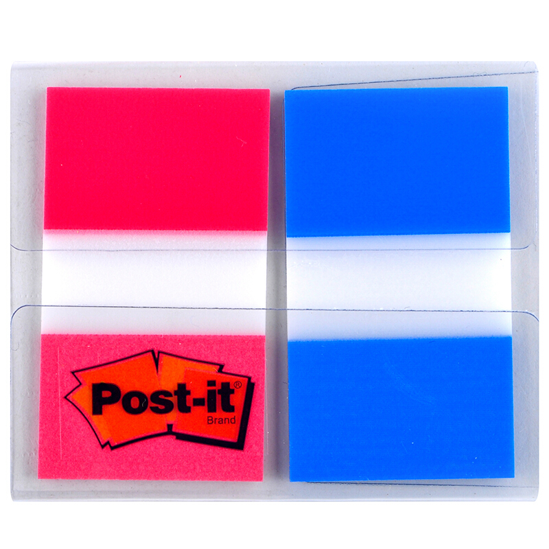 3M（Post-it） 680-2PK-1 透明指示標簽/報事貼 紅藍 20張*2色/包_http://m.gzyiqian.cn/img/images/C201902/1551167817142.jpg