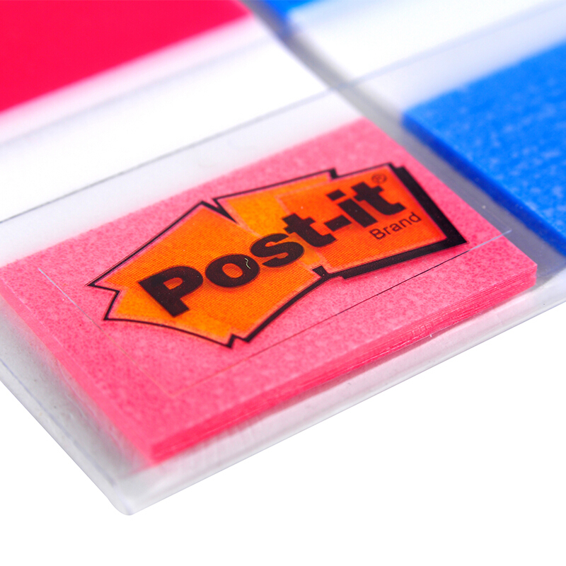 3M（Post-it） 680-2PK-1 透明指示標簽/報事貼 紅藍 20張*2色/包_http://m.gzyiqian.cn/img/images/C201902/1551167817153.jpg