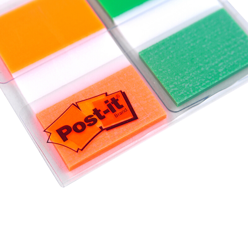 3M（Post-it） 680-2PK-2 透明指示標簽/報事貼 綠橙 20張*2色/包_http://m.gzyiqian.cn/img/images/C201902/1551170435034.jpg