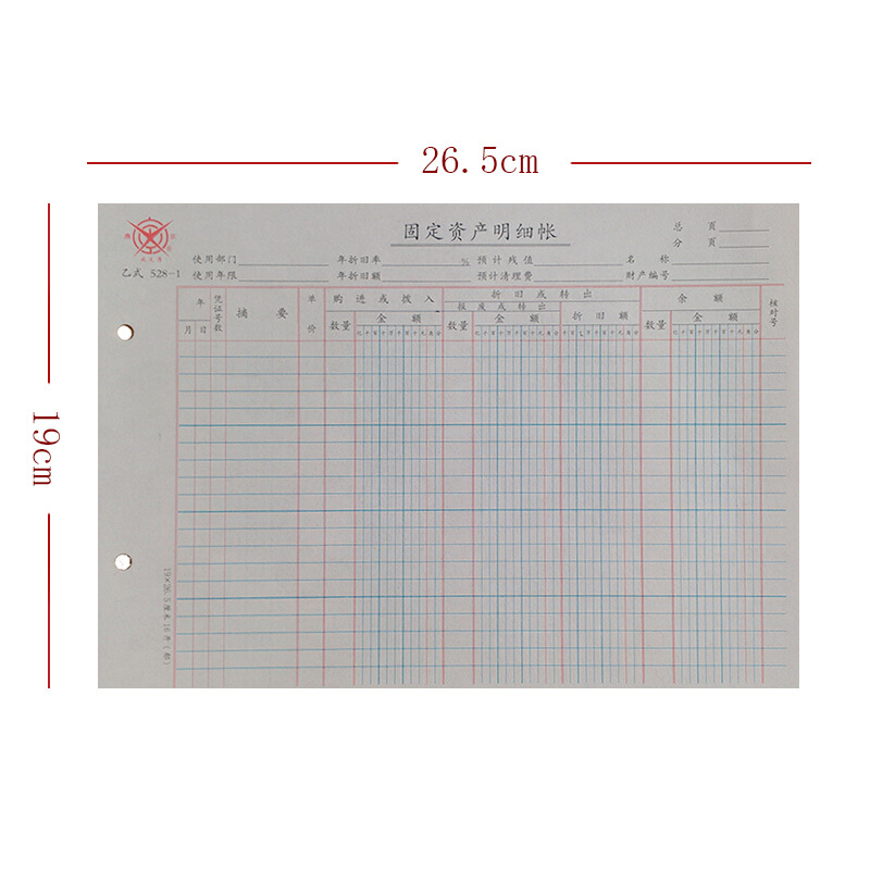 成文厚 528-1 固定資產明細賬賬頁 16K 100頁/包_http://m.gzyiqian.cn/img/images/C201903/1551667916924.jpg