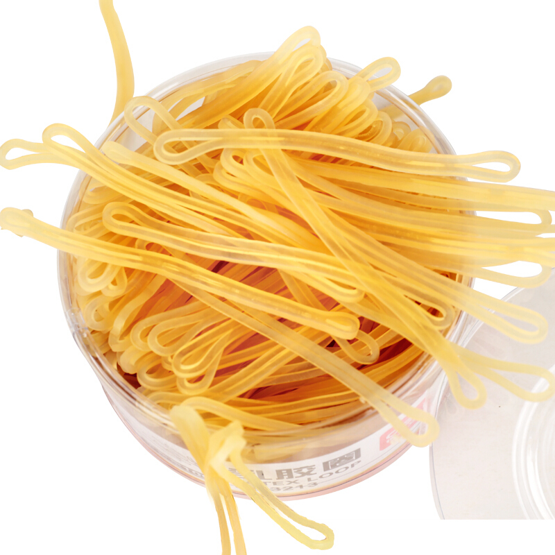 得力（deli） 3213 強韌性乳膠圈 橡皮筋 筒裝100g_http://m.gzyiqian.cn/img/images/C201903/1551687787341.jpg