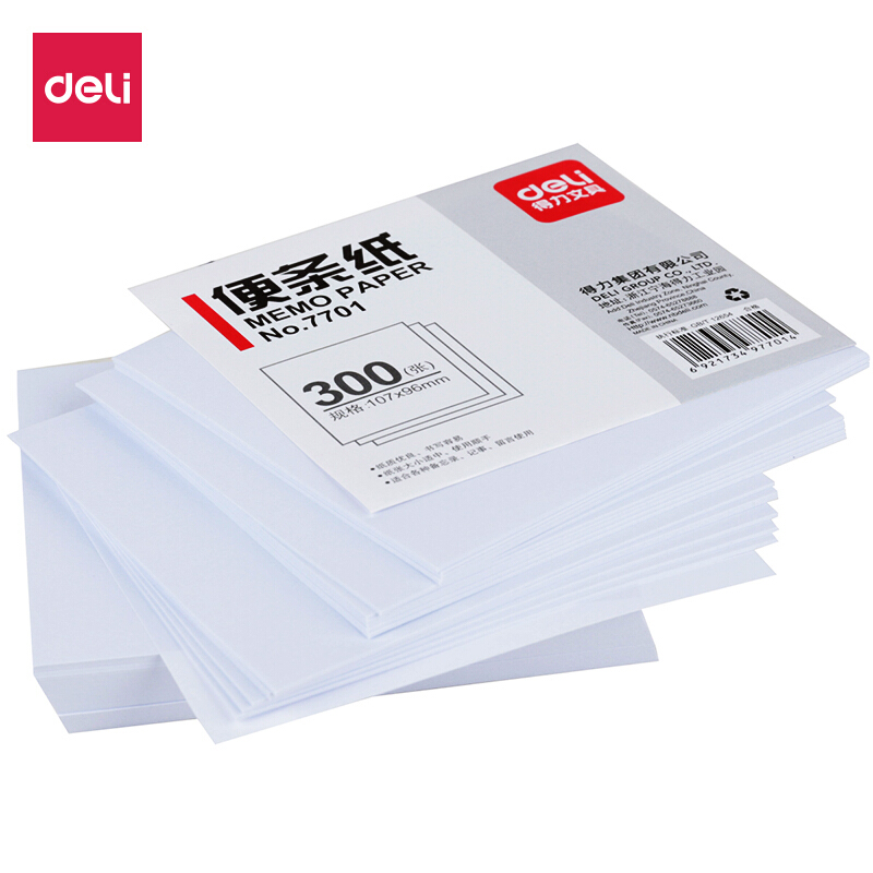 得力（deli） 7701 便簽紙/便條紙（107*96mm）300張 _http://m.gzyiqian.cn/img/images/C201903/1551853793608.jpg