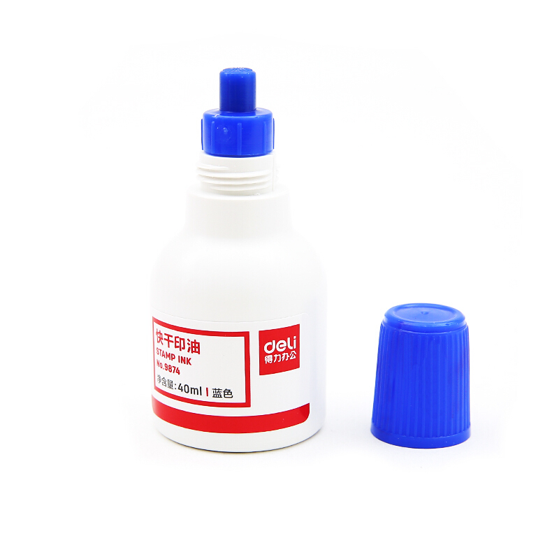 得力（deli） 9874  原子快干印油 印泥 40ml(藍色)_http://m.gzyiqian.cn/img/images/C201903/1552008156331.jpg