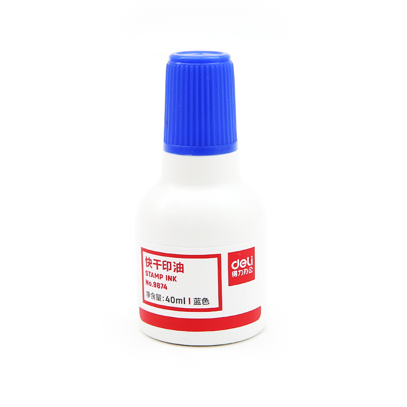 得力（deli） 9874  原子快干印油 印泥 40ml(藍色)_http://m.gzyiqian.cn/img/images/C201903/1552008156341.jpg