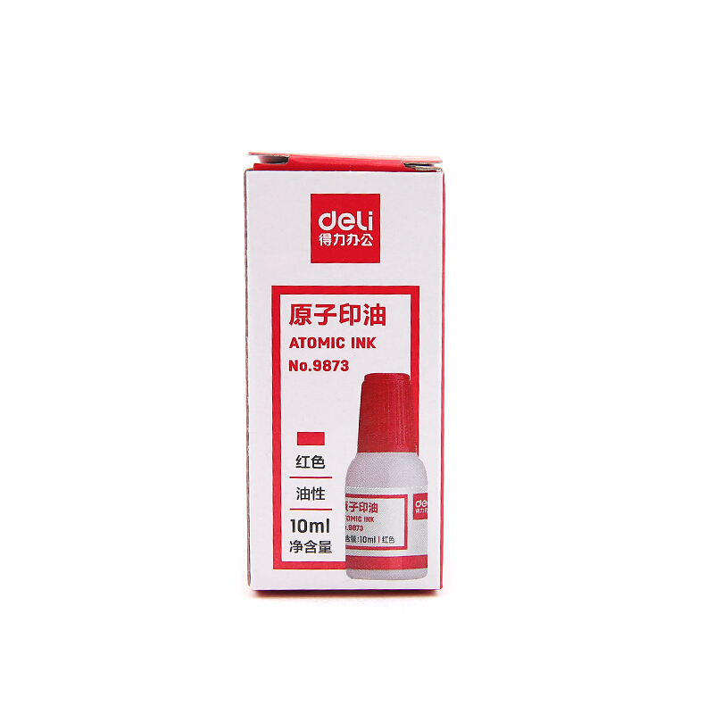 得力（deli） 9873 原子快干印油 印泥 10ml(紅色)_http://m.gzyiqian.cn/img/images/C201903/1552008400028.jpg