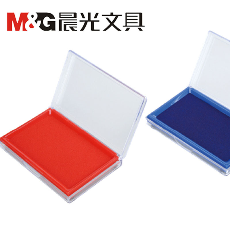 晨光（M&G） AYZ97513 財務專用方形透明快干印臺印泥138*88mm(藍色)_http://m.gzyiqian.cn/img/images/C201903/1552026369787.jpg