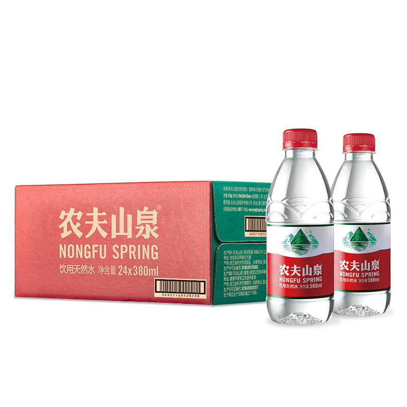 農夫山泉（NONGFU SPRING） 380ml  飲用天然水 1*24瓶 整箱_http://m.gzyiqian.cn/img/images/C201903/1552381569684.jpg