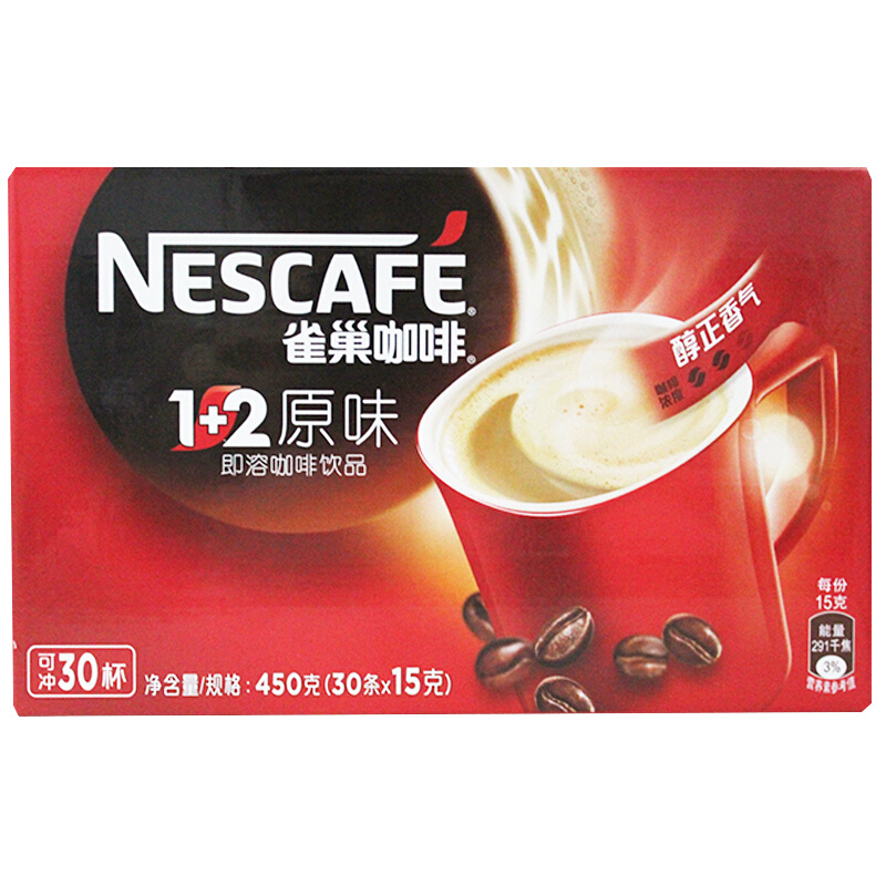 雀巢（Nestle） 1+2原味咖啡 450g (30條*15g)_http://m.gzyiqian.cn/img/images/C201903/1552455935795.jpg