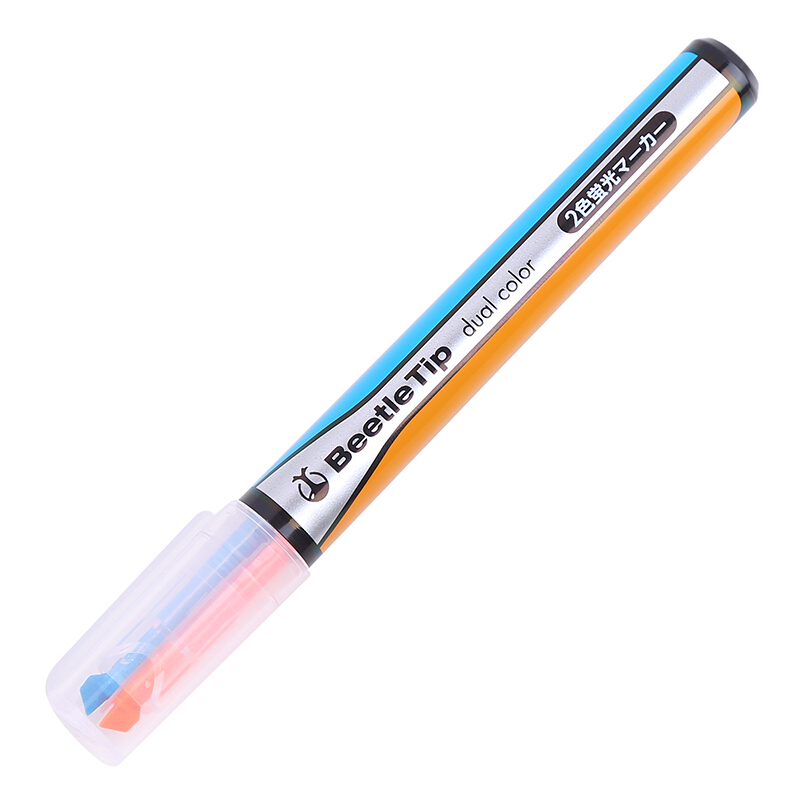 國譽(KOKUYO)雙色甲殼蟲雙頭熒光筆PM-L303-3S_http://m.gzyiqian.cn/img/images/C201906/1560924731609.jpg