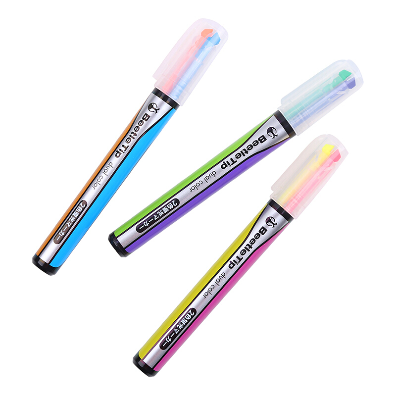 國譽(KOKUYO)雙色甲殼蟲雙頭熒光筆PM-L303-3S_http://m.gzyiqian.cn/img/images/C201906/1560924734702.jpg