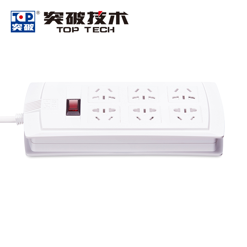 突破 D1K62(原TZ-C162)*6位總控*過載保護、保護門*新國標插座 (3米)