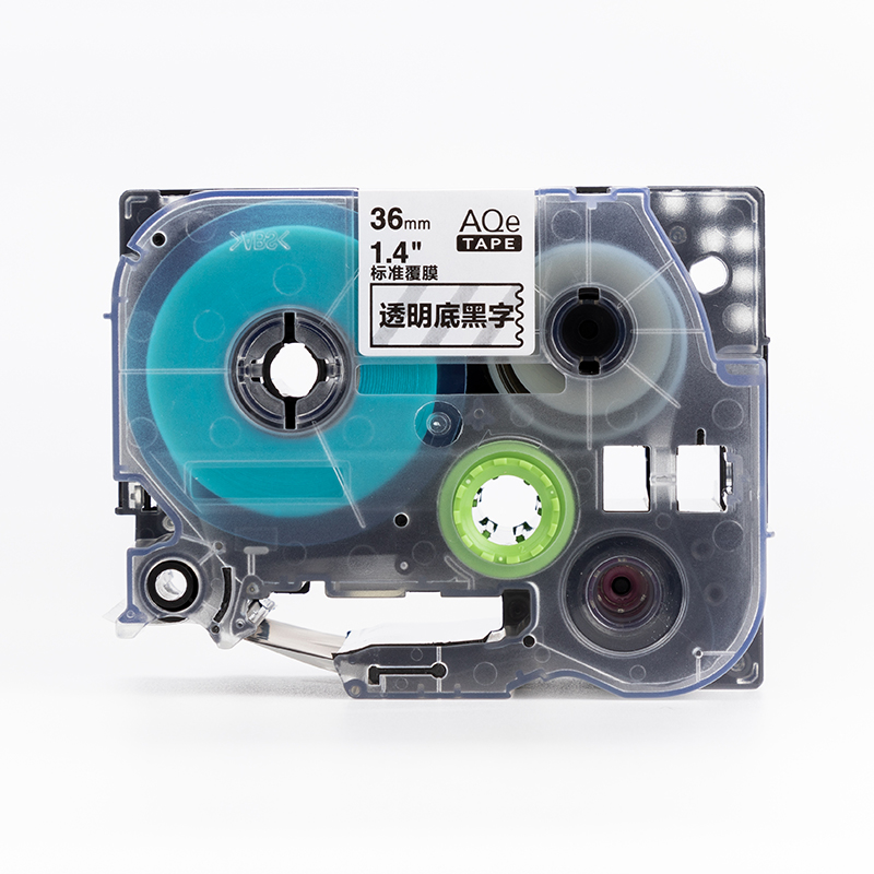 愛墨 AQe-131（12mm）標準覆膜標簽打印機色帶 紅底黑字_http://m.gzyiqian.cn/img/images/C201907/1564102878802.jpg