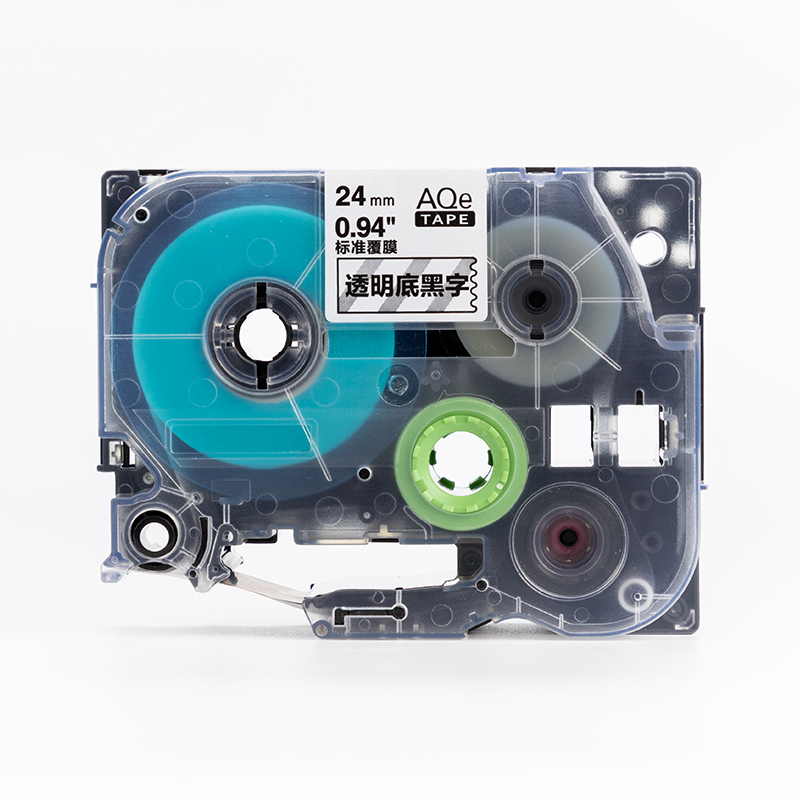 愛墨 AQe-131（12mm）標準覆膜標簽打印機色帶 紅底黑字_http://m.gzyiqian.cn/img/images/C201907/1564102878823.jpg