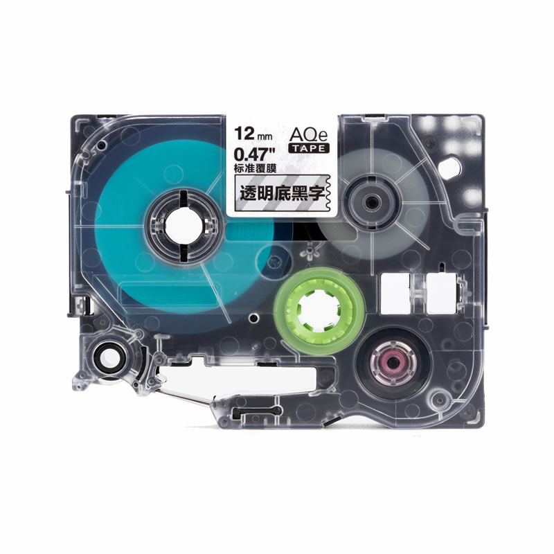 愛墨 AQe-111（6mm）標準覆膜標簽打印機色帶 紅底黑字_http://m.gzyiqian.cn/img/images/C201907/1564102918919.jpg