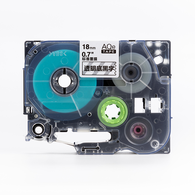 愛墨 AQe-111（6mm）標準覆膜標簽打印機色帶 紅底黑字_http://m.gzyiqian.cn/img/images/C201907/1564102918986.jpg