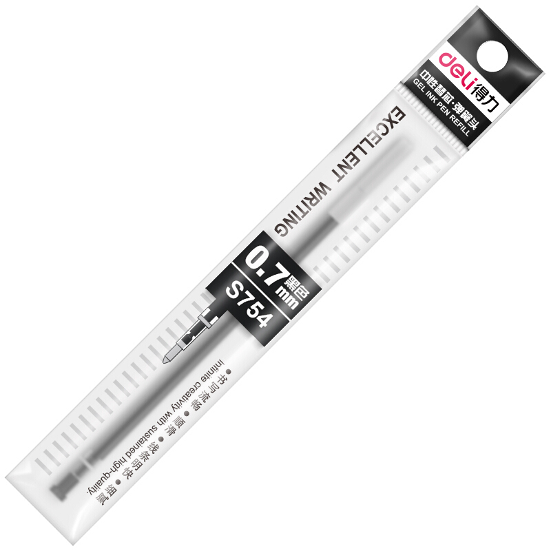 得力（deli）S754 中性筆芯 簽字筆芯0.7mm 20支/盒 (黑色)_http://m.gzyiqian.cn/img/images/C201910/1570756139141.jpg