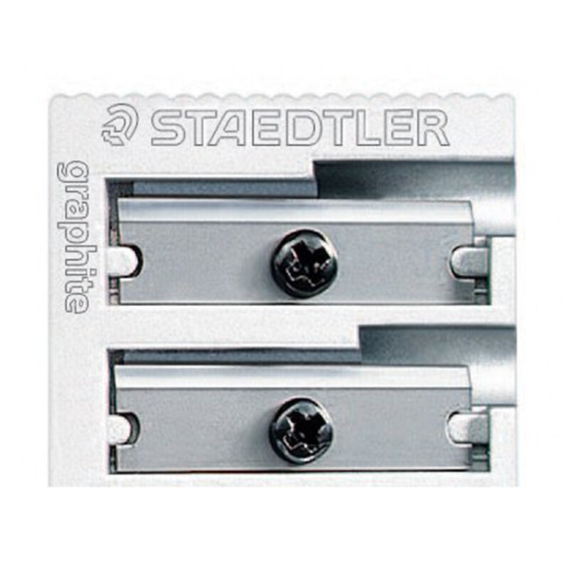 施德樓（Staedtler）卷筆刀金屬全鋼制轉筆刀削筆刀筆刨雙孔51020_http://m.gzyiqian.cn/img/images/C201911/1574906854298.jpg