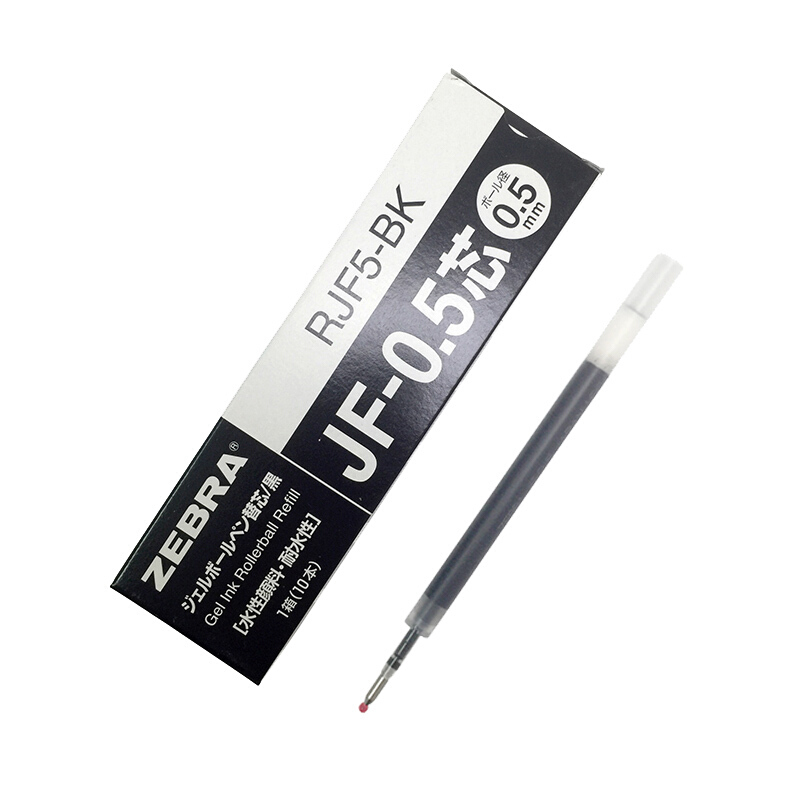 斑馬（ZEBRA）0.5mm按動中性筆替芯RJF5-BK/10支裝(黑色筆芯)_http://m.gzyiqian.cn/img/images/C202007/1594368379646.jpg