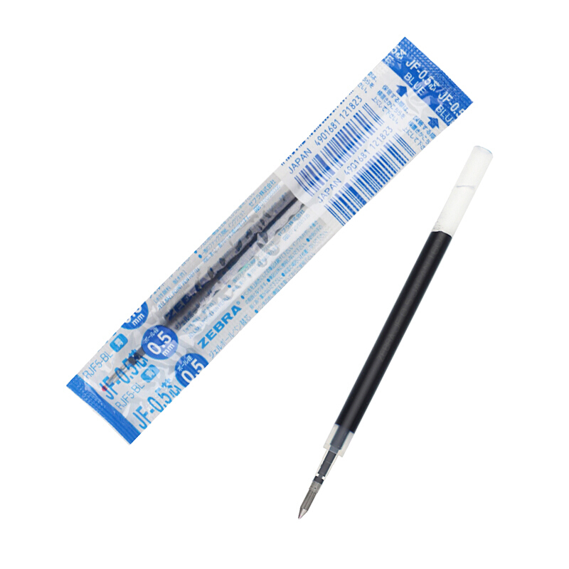 斑馬（ZEBRA）0.5mm按動(dòng)中性筆芯 RJF5-BL/10支裝(藍(lán)色筆芯)_http://m.gzyiqian.cn/img/images/C202007/1594368572906.jpg