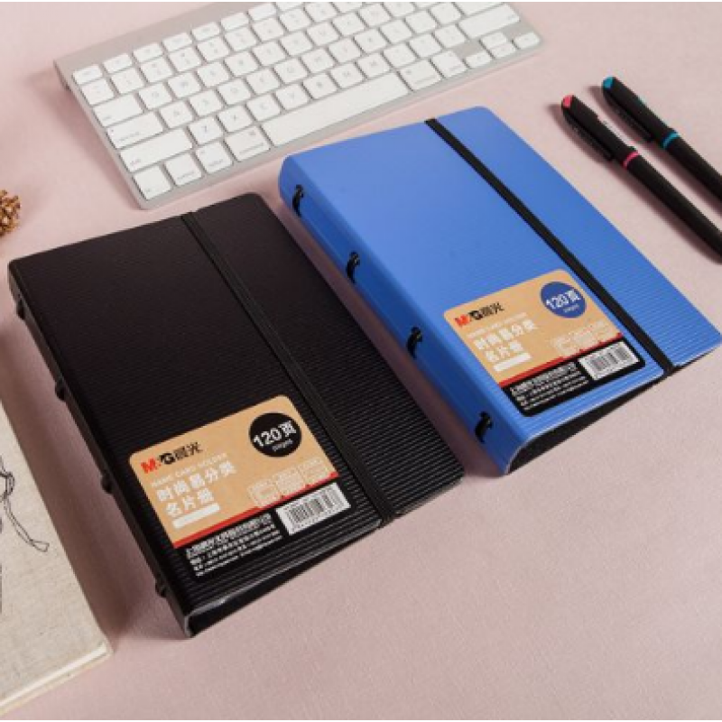 晨光（M&G） ADM92922 時尚易分類名片冊120頁（黑色）_http://m.gzyiqian.cn/img/images/C202008/1598317205375.jpg