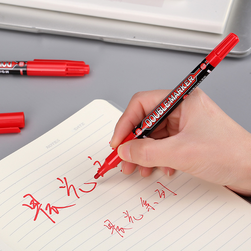 晨光（M&G） MG 2130 小雙頭油性記號筆 單支裝（紅色）_http://m.gzyiqian.cn/img/images/C202008/1598340419136.jpg