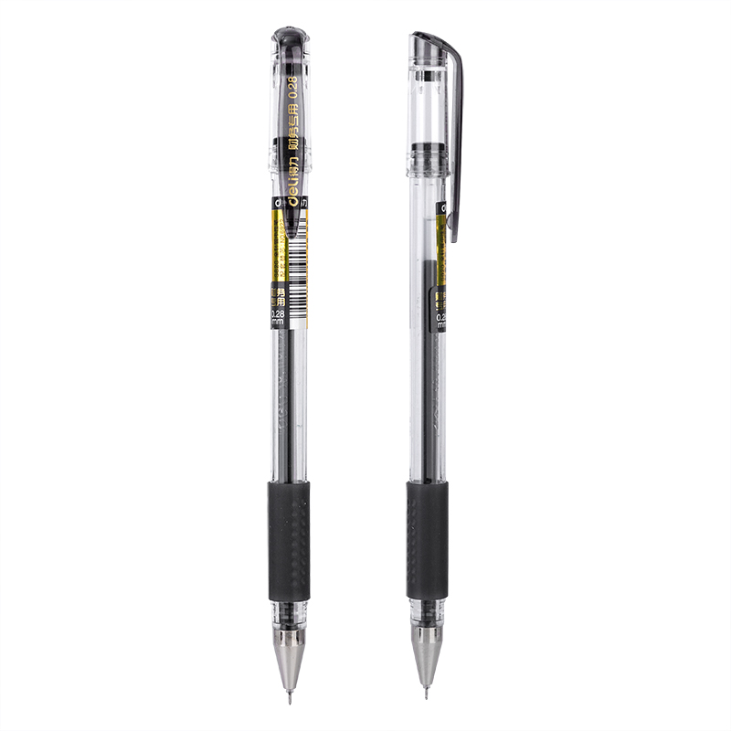 得力（deli）S820 財務專用中性筆 黑色簽字筆 0.28mm 12支盒_http://m.gzyiqian.cn/img/images/C202009/1599444243475.jpg