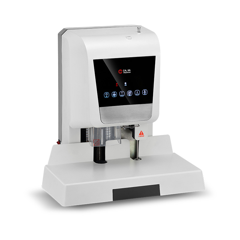漢王（Hanvon）HW-6610AF自動會計財務憑證裝訂機 熱熔鉚管裝訂機激光定位電動檔案文件打孔機