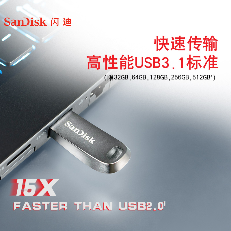 閃迪（SanDisk）512GB USB3.1 U盤 CZ74酷奐 銀色 金屬外殼 內(nèi)含安全加密軟件_http://m.gzyiqian.cn/img/images/C202202/1645409557995.jpg