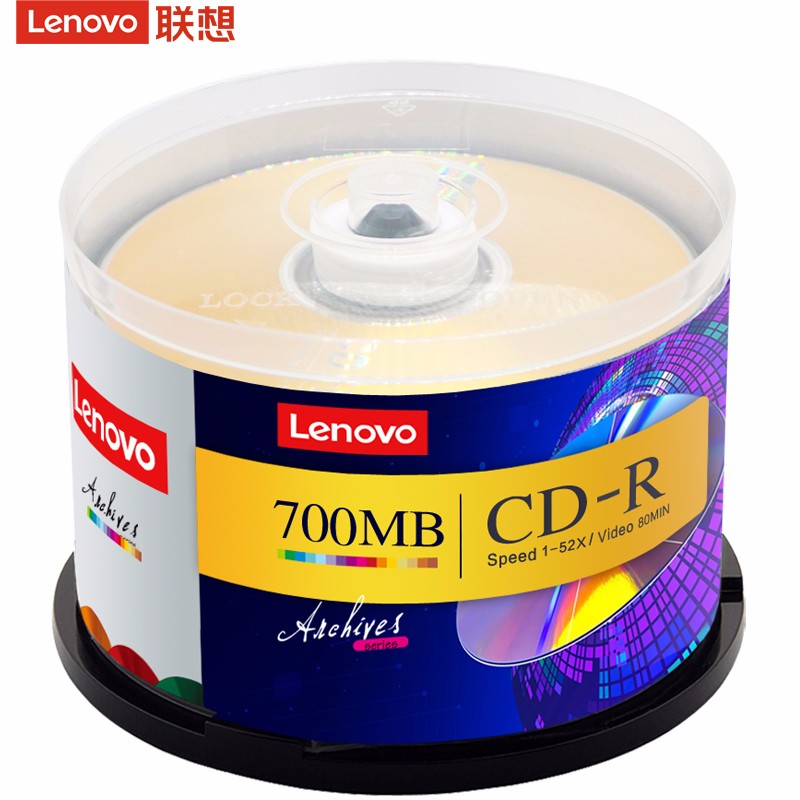 聯想（Lenovo）CD-R 光盤 52速700MB 桶裝50片_http://m.gzyiqian.cn/img/images/C202203/1648457406609.jpg
