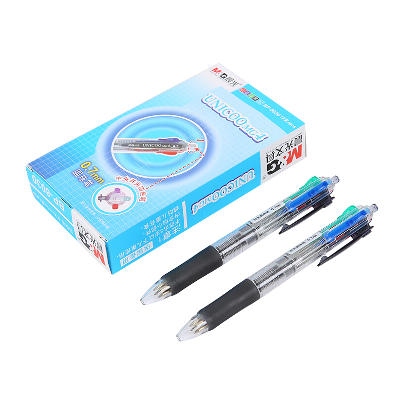 晨光（M&G） BP8030 四色子彈頭按動圓珠筆 多功能中油筆原子筆0.7mm,12支/盒_http://m.gzyiqian.cn/img/sp/101/ff859beb-e1e4-4452-985f-7dff551637e0.jpg