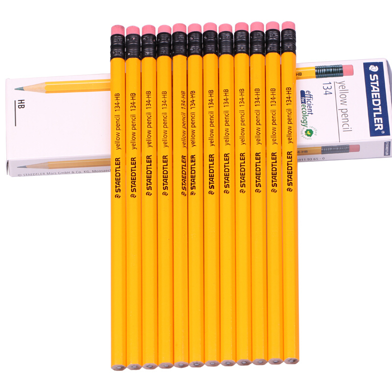 施德樓（Staedtler） 134 黃桿鉛筆 帶橡皮頭 12支裝（HB）_http://m.gzyiqian.cn/img/sp/102/678471d3-11df-4155-8d50-decb06d3cf97.jpg