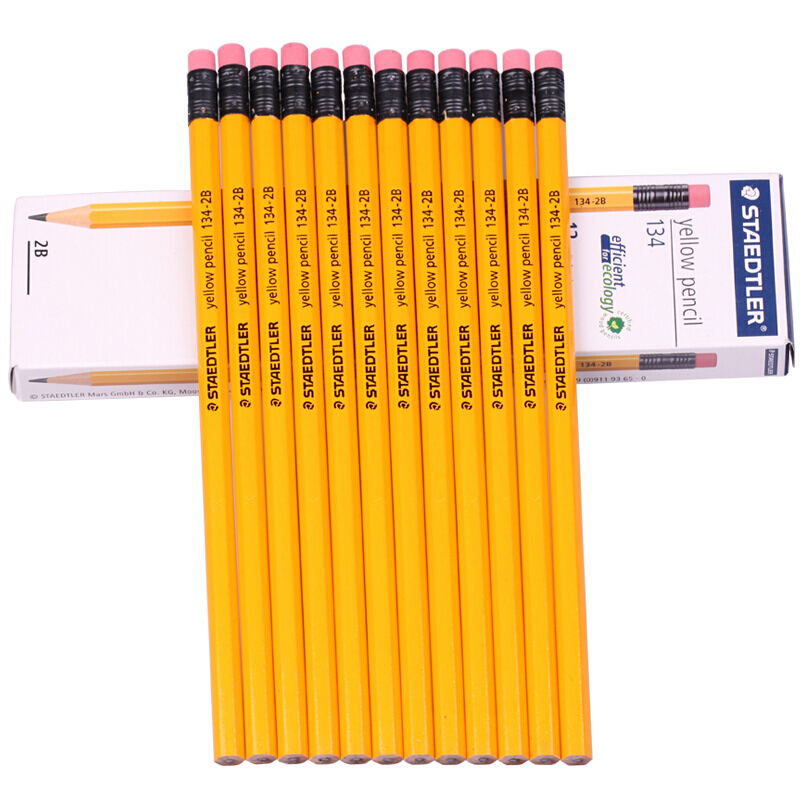 施德樓（Staedtler） 134 黃桿鉛筆 帶橡皮頭 12支裝（2B）_http://m.gzyiqian.cn/img/sp/102/f1e0ce4a-033a-4180-b136-b3ec9cb50c6d.jpg