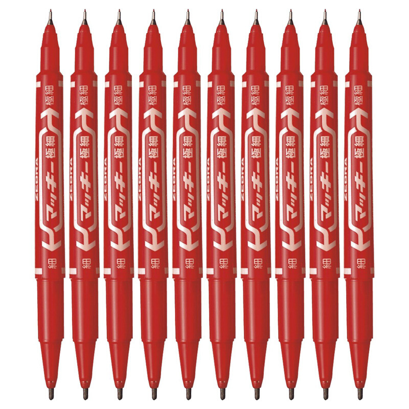 斑馬（ZEBRA） MO-120-MC-BK 小雙頭記號筆 單支裝（紅色）_http://m.gzyiqian.cn/img/sp/104/a603aed2-59eb-46a6-8a91-b98f44c7a986.jpg