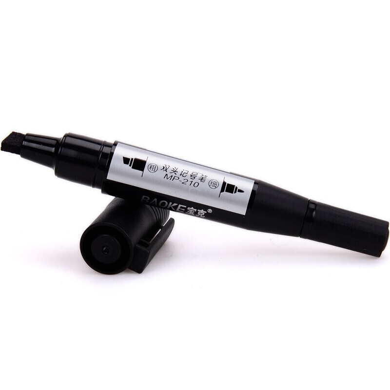 寶克（BAOKE） MP-210 油性大雙頭記號筆 12支/盒（黑色）_http://m.gzyiqian.cn/img/sp/104/c8d543d2-e69f-4016-ae82-347c61b2fd43.jpg