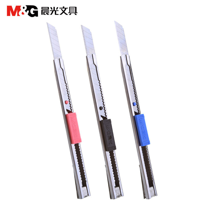 晨光（M&G） ASS91314 金屬美工刀 裁紙刀 壁紙刀 顏色隨機_http://m.gzyiqian.cn/img/sp/142/40483666-1327-4332-81c9-74dcd122f14a.jpg
