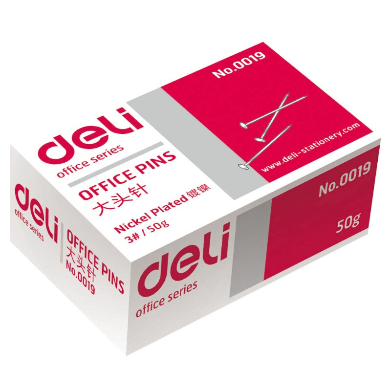 得力（deli） 0019 辦公專用3號鍍鎳裝大頭針 100枚盒 （10盒裝）_http://m.gzyiqian.cn/img/sp/160/47a2bb27-f8d4-480d-86d8-e0b91e316cf3.jpg