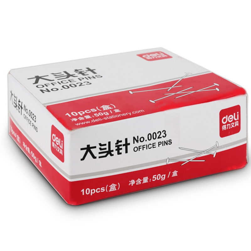 得力（deli） 0023 PP盒裝大頭針 單盒 50g盒 （單盒裝）_http://m.gzyiqian.cn/img/sp/160/c52c6dc1-a8e9-412e-ad4d-51670b21def3.jpg