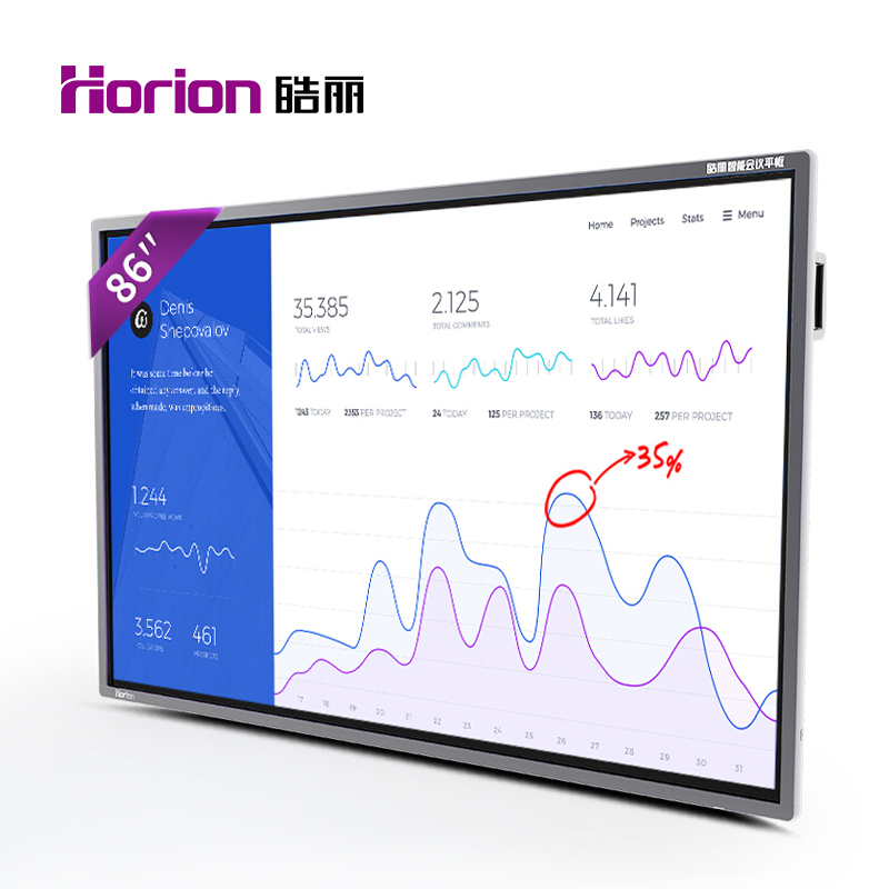 皓麗（Horion） 86M2 商顯觸控一體機 智能會議平板 液晶交互式電子白板 (86英寸/4K超高清) _http://m.gzyiqian.cn/img/sp/1724/42074690-0064-481d-84a1-173c39fc5674.jpg