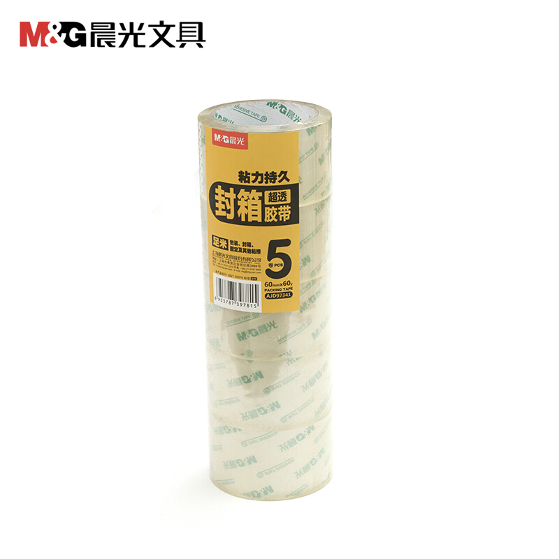 晨光（M&G） AJD97341 超透明封箱膠帶60mm*60y 5卷/筒_http://m.gzyiqian.cn/img/sp/204/dc43a556-8d14-4d08-ac7a-94edf97ce296.jpg