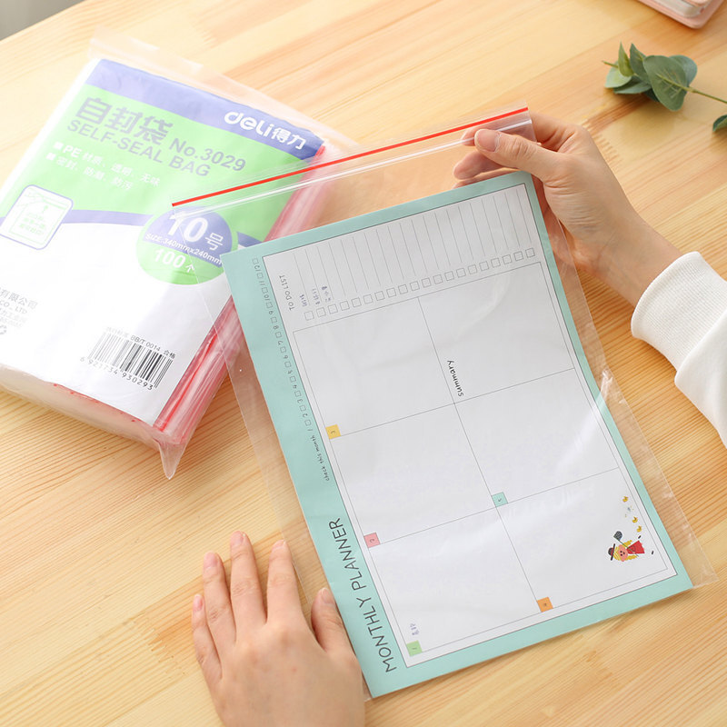 得力（deli） 3029 自封袋(透明)-10號(hào)(100個(gè)/包)340ｘ240mm0.04mm_http://m.gzyiqian.cn/img/sp/206/b1d56374-d36f-4eb9-94a8-893765cb5c58.jpg
