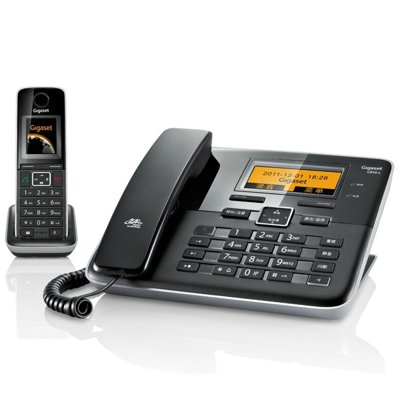 集怡嘉（Gigaset） C810A 原西門子品牌 無繩數字答錄電話機免提通話一拖一子母機(鋼琴黑)_http://m.gzyiqian.cn/img/sp/2147/68cfff58-0acb-450b-9e8a-34d733d7fa3f.jpg