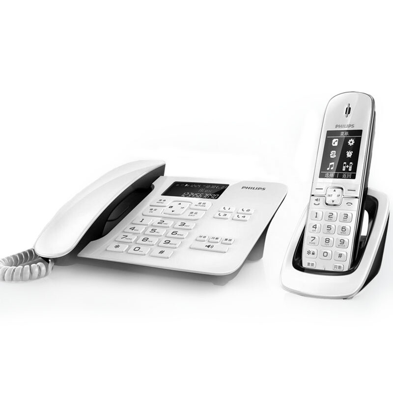 飛利浦（PHILIPS） DCTG492 語音報號黑名單中文數字子母機一拖一家用辦公會議坐固定固話無線電話機座機無繩電話機（白色）_http://m.gzyiqian.cn/img/sp/2147/baa59989-d853-4300-b684-10a7d380c986.jpg