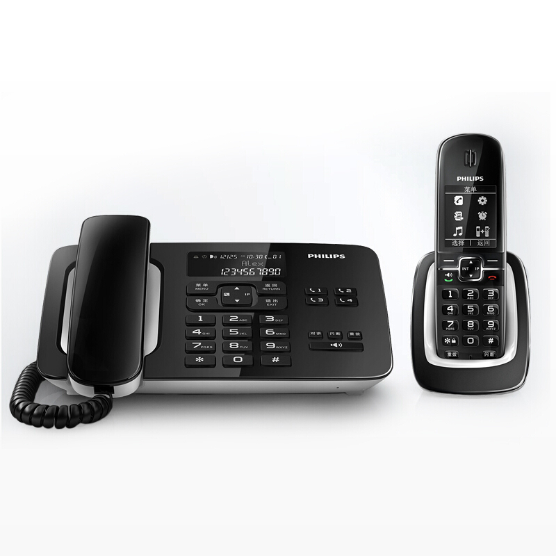 飛利浦（PHILIPS） DCTG492 語音報號黑名單中文數字子母機一拖一家用辦公會議坐固定固話無線電話機座機無繩電話機（黑色）_http://m.gzyiqian.cn/img/sp/2147/ee73f0ac-a100-4491-9572-5a03bc005f23.jpg