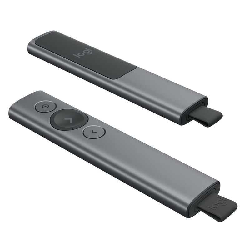 羅技（Logitech） Spotlight 無線演示器 投影筆 翻頁器 非激光筆 演示筆 演講神器 放大聚焦液晶屏可顯 (灰色) _http://m.gzyiqian.cn/img/sp/242/eacc9595-4a0f-483a-9641-b326566f0a05.jpg