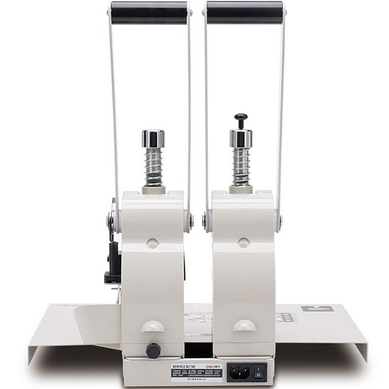 得力（deli） T502 財(cái)務(wù)憑證裝訂機(jī)智能型憑證單據(jù)打孔機(jī) 智能省力手動(dòng)型（白灰）_http://m.gzyiqian.cn/img/sp/253/a1f37e28-e72f-4929-9758-66044d30c924.jpg