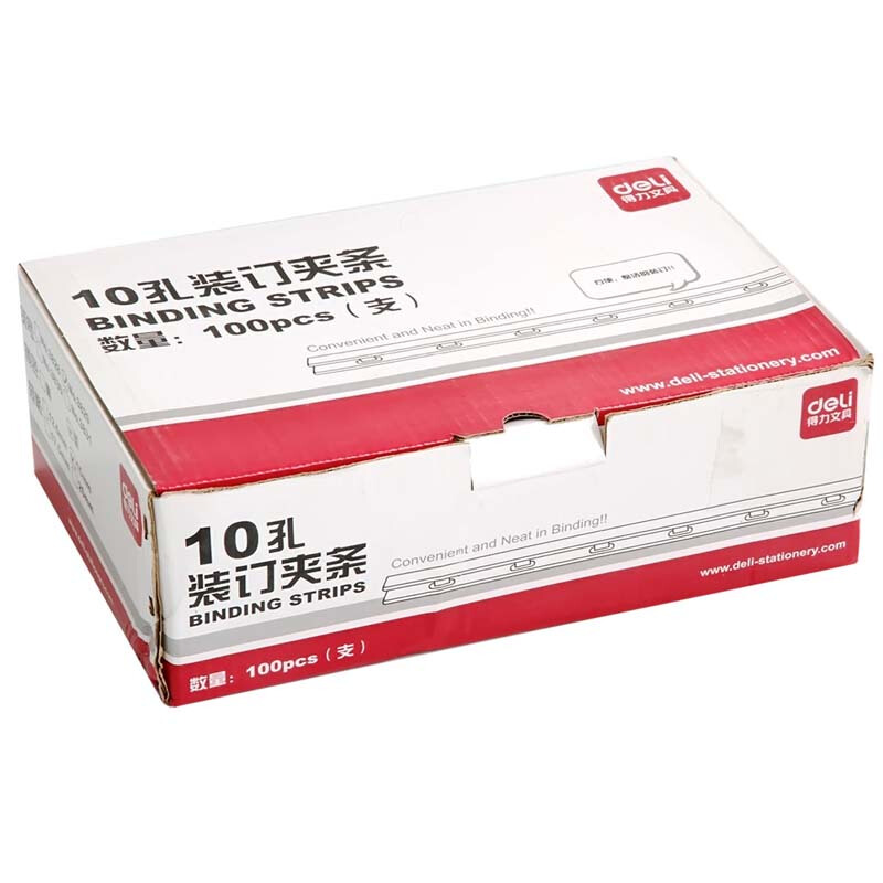 得力（deli） 3830 10孔裝訂夾條 17.5mm 100支/盒 可裝訂170頁（黑色）_http://m.gzyiqian.cn/img/sp/254/ae2382a8-675d-49ba-949c-bacbf85897b3.jpg