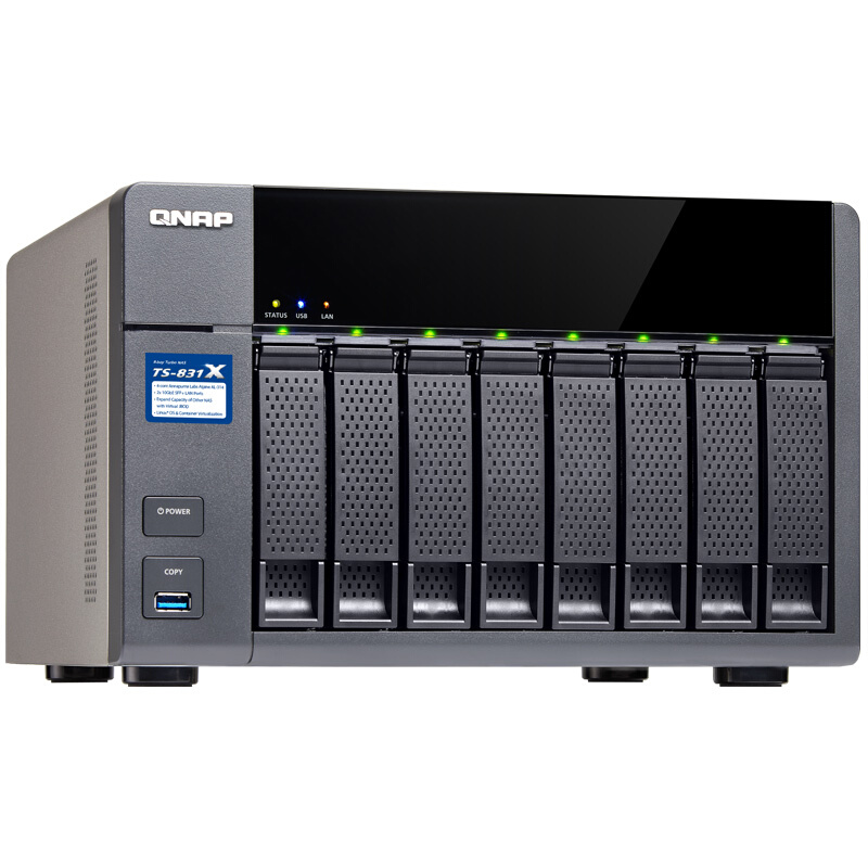 威聯通（QNAP） TS-831X-8G 高效能四核處理器,內建雙10GbE SFP+ 網絡端口 八盤位NAS網絡存儲器（無內置硬盤）_http://m.gzyiqian.cn/img/sp/275/41512f95-85c2-4d7d-8389-da97cc35a780.jpg