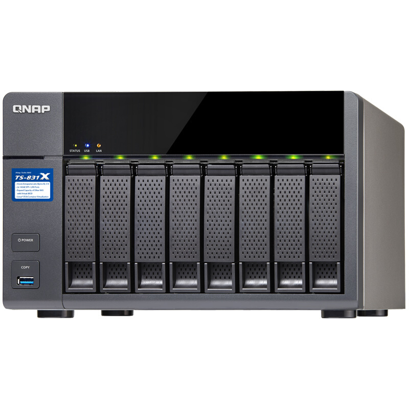 威聯通（QNAP） TS-831X-8G 高效能四核處理器,內建雙10GbE SFP+ 網絡端口 八盤位NAS網絡存儲器（無內置硬盤）_http://m.gzyiqian.cn/img/sp/275/9ceede8f-6625-4a77-84c8-68813657cf37.jpg