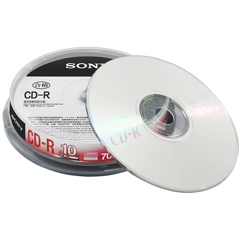 索尼（SONY） CD-R 光盤/刻錄盤 48速700MB 桶裝10片_http://m.gzyiqian.cn/img/sp/277/ced71d46-3497-4f01-864b-0a382db6c9d3.jpg